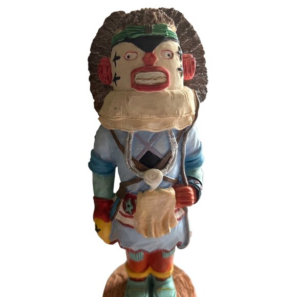 Handcrafted Kachina Doll With Detailed Feathers & Vibrant Colors - Picture 7 of 7
